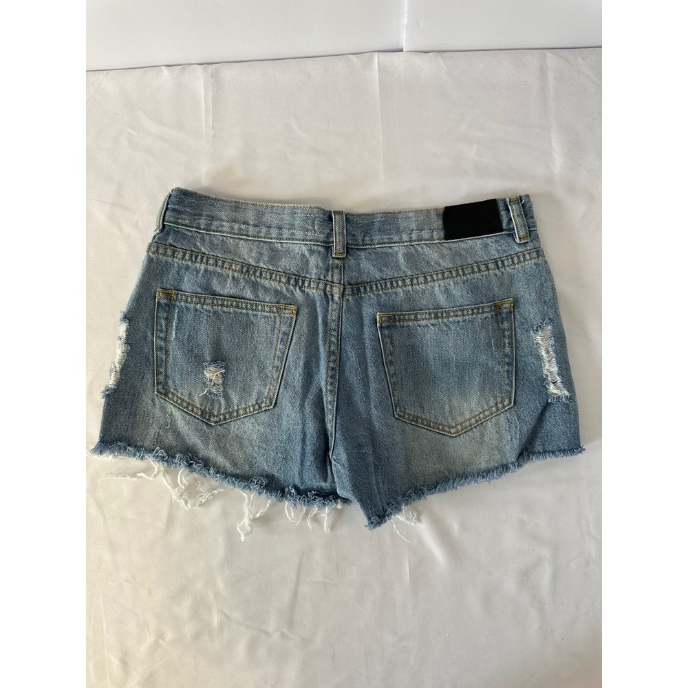 Rails‎ Denim Shorts Distressed Daisy Embroidered Raw Hem Casual Size 26 - Picture 2 of 7